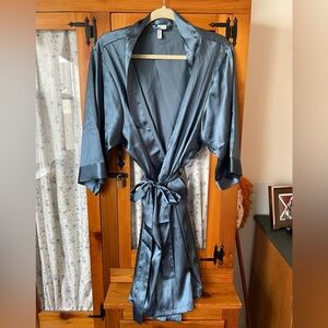 DB Studio Dusty Blue Satin Robe